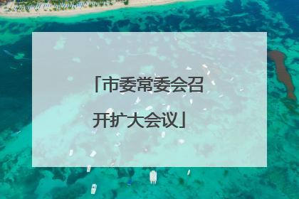 市委常委会召开扩大会议