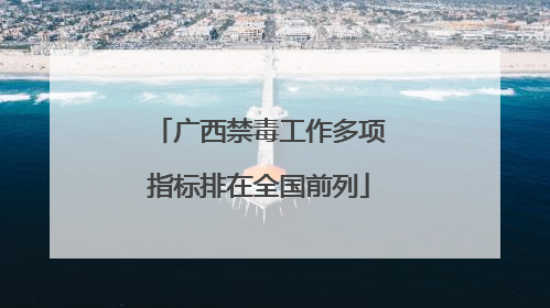 广西禁毒工作多项指标排在全国前列