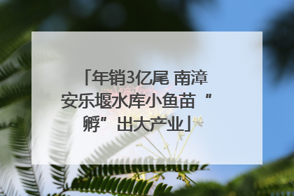 年销3亿尾 南漳安乐堰水库小鱼苗“孵”出大产业