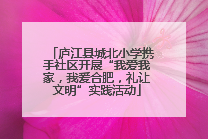 庐江县城北小学携手社区开展“我爱我家，我爱合肥，礼让文明”实践活动