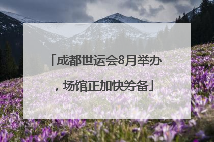 成都世运会8月举办，场馆正加快筹备