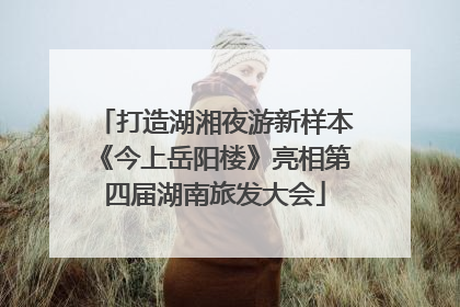 打造湖湘夜游新样本《今上岳阳楼》亮相第四届湖南旅发大会