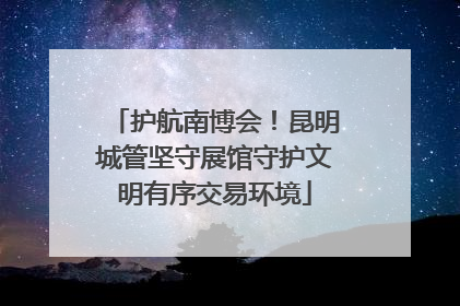 护航南博会！昆明城管坚守展馆守护文明有序交易环境