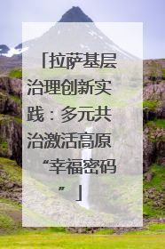 拉萨基层治理创新实践：多元共治激活高原“幸福密码”