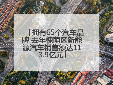 拥有65个汽车品牌 去年槐荫区新能源汽车销售额达113.9亿元