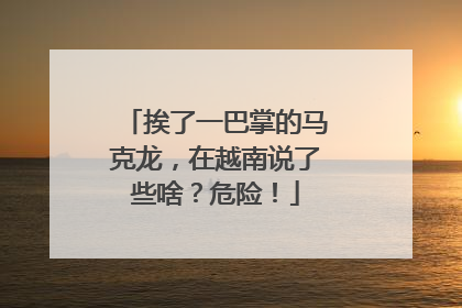 挨了一巴掌的马克龙，在越南说了些啥？危险！