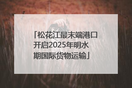 松花江最末端港口开启2025年明水期国际货物运输