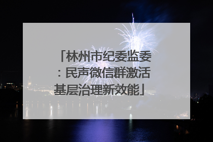 林州市纪委监委：民声微信群激活基层治理新效能