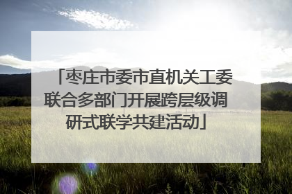 枣庄市委市直机关工委联合多部门开展跨层级调研式联学共建活动