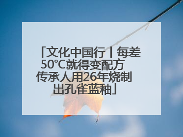 文化中国行丨每差50℃就得变配方 传承人用26年烧制出孔雀蓝釉