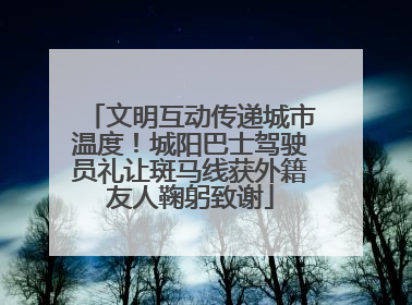 文明互动传递城市温度！城阳巴士驾驶员礼让斑马线获外籍友人鞠躬致谢
