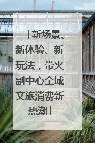 新场景、新体验、新玩法，带火副中心全域文旅消费新热潮