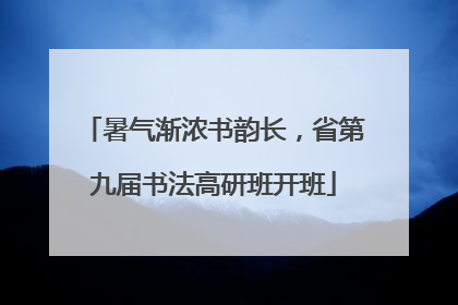 暑气渐浓书韵长，省第九届书法高研班开班
