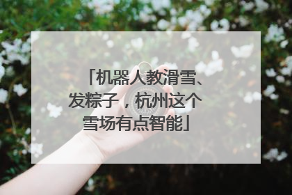 机器人教滑雪、发粽子，杭州这个雪场有点智能