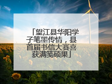 望江县华阳学子笔墨传情，县首届书信大赛喜获满笺硕果