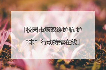 校园市场双维护航 护“未”行动持续在线