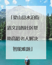 梁山县水泊街道文昌阁社区帮助高龄老人解决智能难题