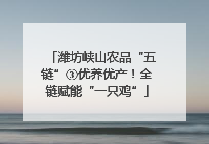 潍坊峡山农品“五链”③优养优产！全链赋能“一只鸡”