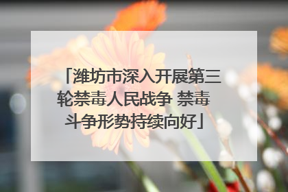 潍坊市深入开展第三轮禁毒人民战争 禁毒斗争形势持续向好