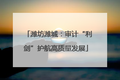 潍坊潍城：审计“利剑”护航高质量发展