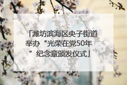 潍坊滨海区央子街道举办“光荣在党50年”纪念章颁发仪式
