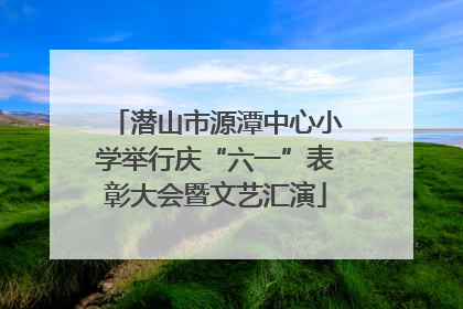 潜山市源潭中心小学举行庆“六一”表彰大会暨文艺汇演