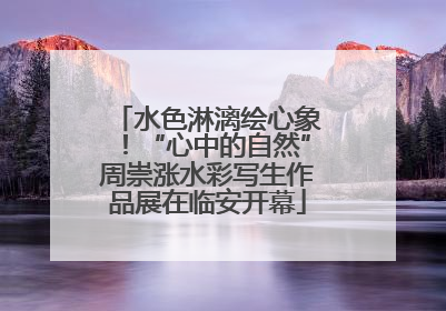 水色淋漓绘心象！“心中的自然”周崇涨水彩写生作品展在临安开幕