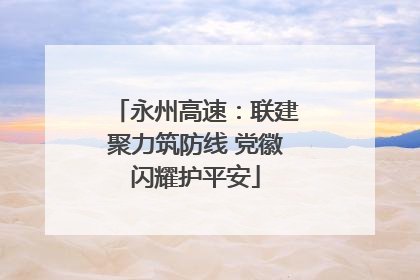 永州高速：联建聚力筑防线 党徽闪耀护平安