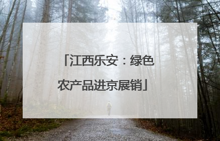 江西乐安：绿色农产品进京展销