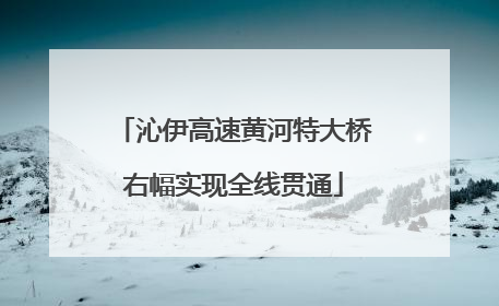 沁伊高速黄河特大桥右幅实现全线贯通
