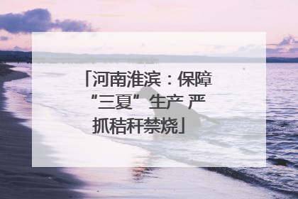 河南淮滨：保障“三夏”生产 严抓秸秆禁烧