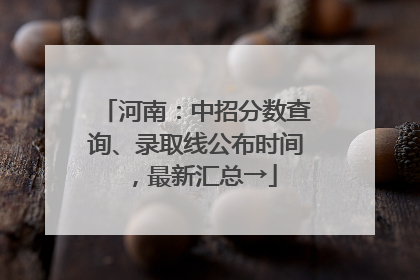 河南：中招分数查询、录取线公布时间，最新汇总→