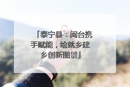 泰宁县：闽台携手赋能，绘就乡建乡创新图景