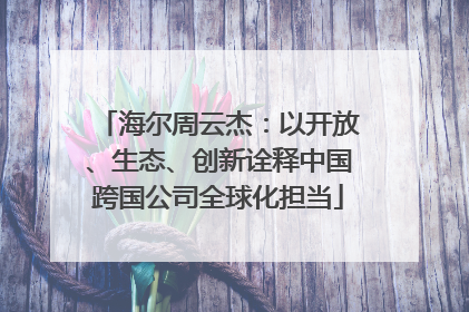 海尔周云杰：以开放、生态、创新诠释中国跨国公司全球化担当