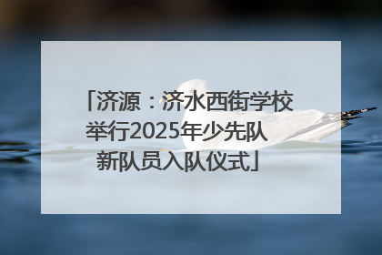 济源：济水西街学校举行2025年少先队新队员入队仪式