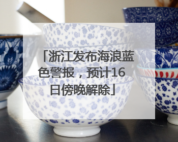 浙江发布海浪蓝色警报，预计16日傍晚解除