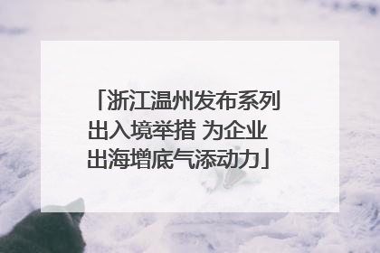 浙江温州发布系列出入境举措 为企业出海增底气添动力