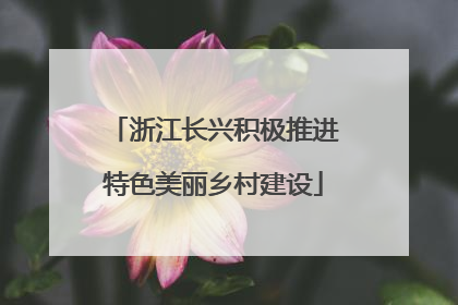浙江长兴积极推进特色美丽乡村建设