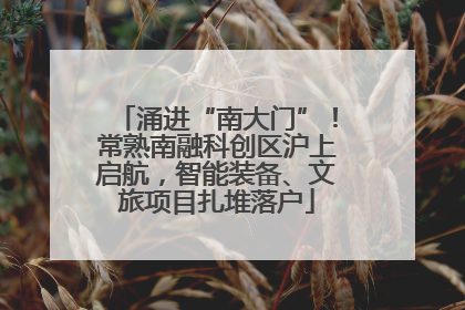 涌进“南大门”！常熟南融科创区沪上启航，智能装备、文旅项目扎堆落户