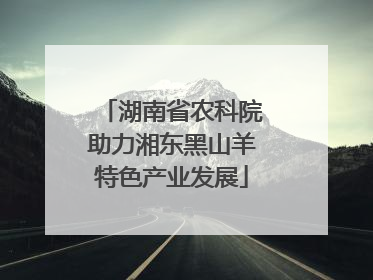 湖南省农科院助力湘东黑山羊特色产业发展