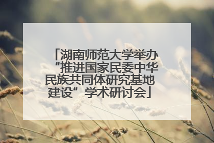 湖南师范大学举办“推进国家民委中华民族共同体研究基地建设”学术研讨会
