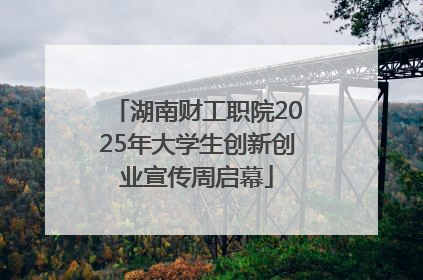 湖南财工职院2025年大学生创新创业宣传周启幕