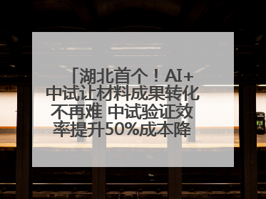 湖北首个！AI+中试让材料成果转化不再难 中试验证效率提升50%成本降低60%