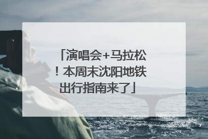 演唱会+马拉松！本周末沈阳地铁出行指南来了