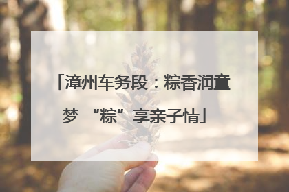 漳州车务段：粽香润童梦 “粽”享亲子情