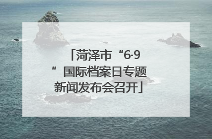 菏泽市“6·9”国际档案日专题新闻发布会召开