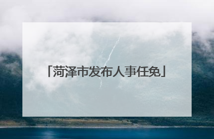 菏泽市发布人事任免