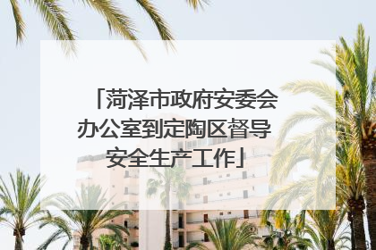 菏泽市政府安委会办公室到定陶区督导安全生产工作