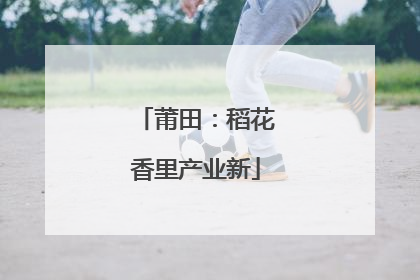莆田：稻花香里产业新