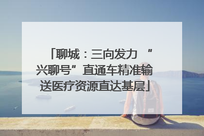 聊城：三向发力 “兴聊号”直通车精准输送医疗资源直达基层